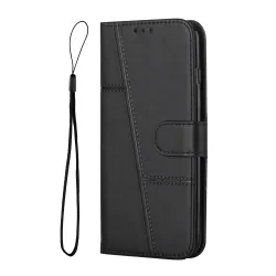 Housse Xiaomi 17T Pro Simili Cuir Lignes en Relief