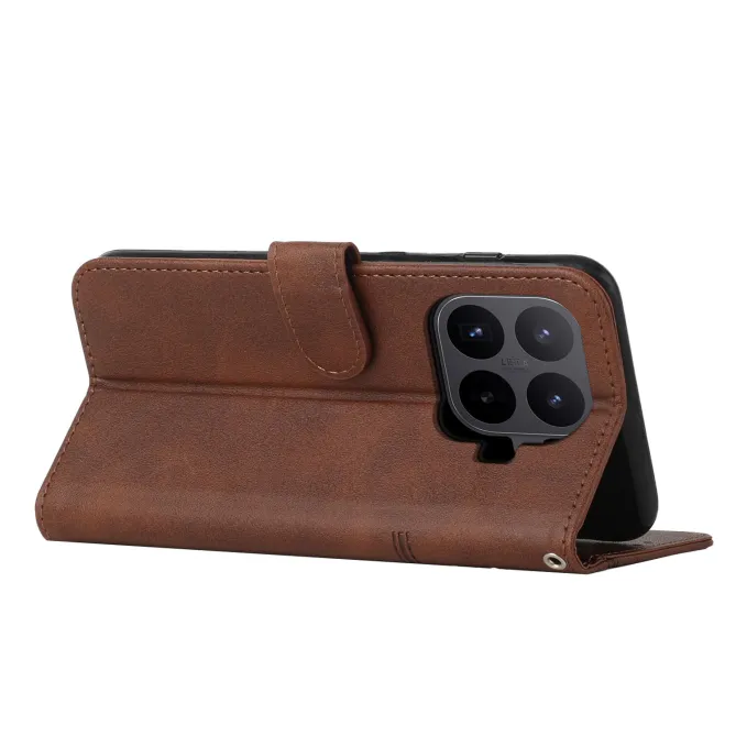 Housse Xiaomi 17T Pro Simili Cuir Lignes en Relief