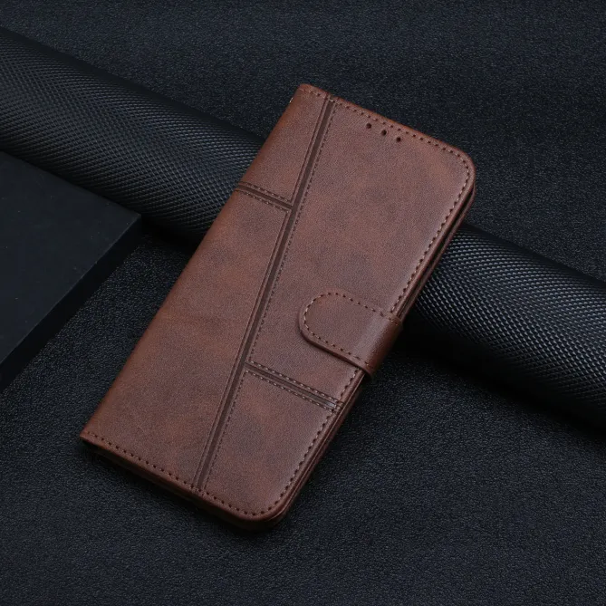 Housse Xiaomi 17T Pro Simili Cuir Lignes en Relief