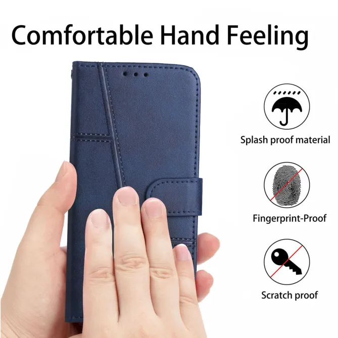 Housse Xiaomi 17T Pro Simili Cuir Lignes en Relief