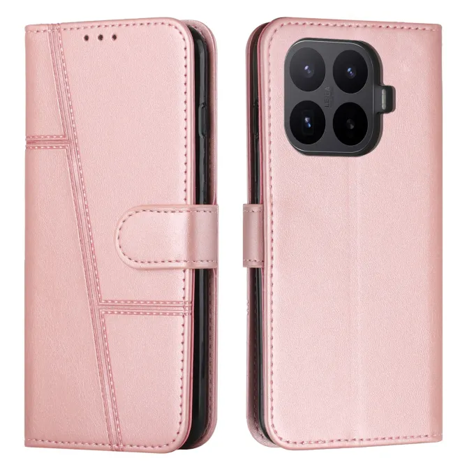 Housse Xiaomi 17T Pro Simili Cuir Lignes en Relief