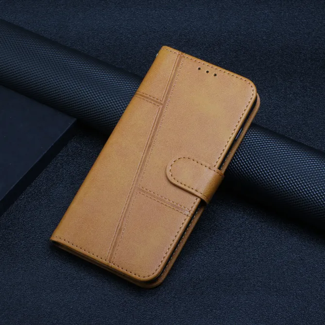 Housse Xiaomi 17T Pro Simili Cuir Lignes en Relief