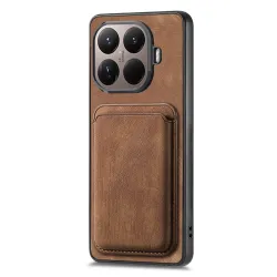 Coque Xiaomi 17T Pro Simili Cuir Rétro Porte-Cartes Magnétique Détachable
