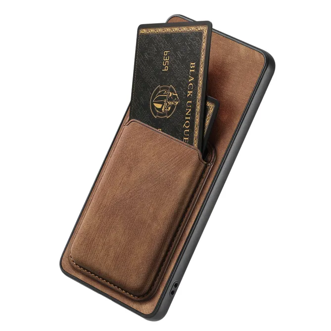 Coque Xiaomi 17T Pro Simili Cuir Rétro Porte-Cartes Magnétique Détachable