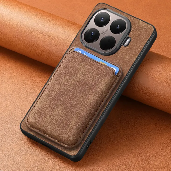 Coque Xiaomi 17T Pro Simili Cuir Rétro Porte-Cartes Magnétique Détachable