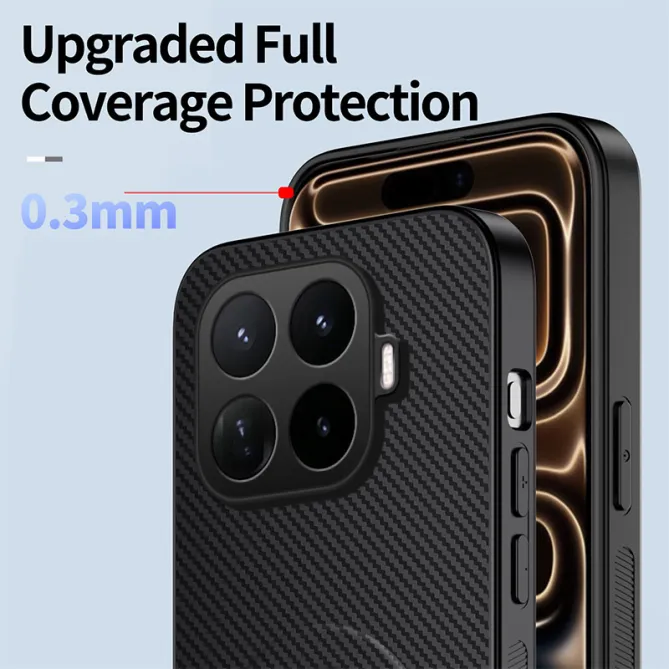 Coque Xiaomi 17T Pro Fibre de Carbone Magnétique Support Rétractable + 2 Verres Trempés