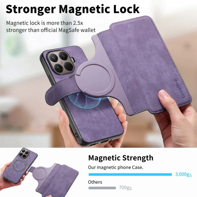 Housse Xiaomi 17T Pro avec Coque Détachable Simili Cuir