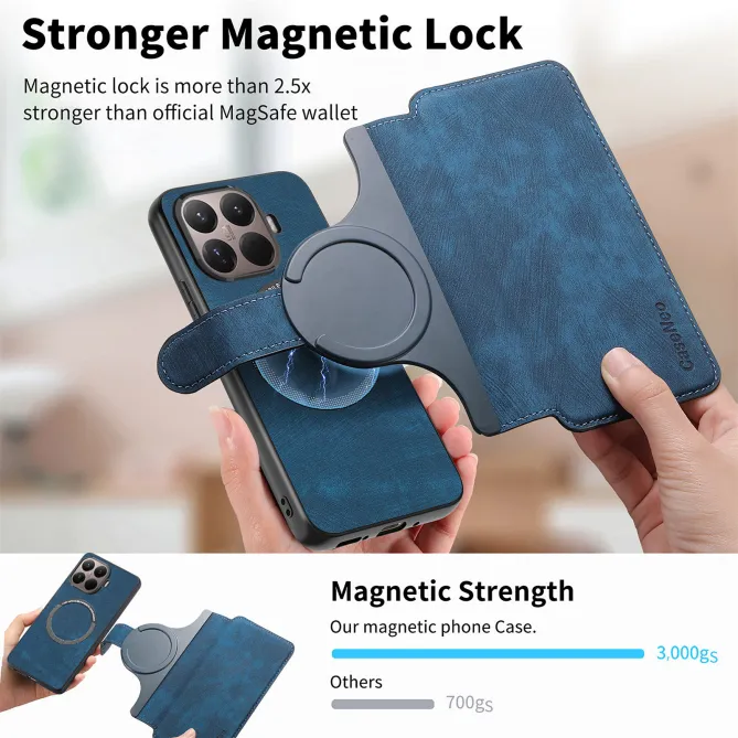 Housse Xiaomi 17T Pro avec Coque Détachable Simili Cuir