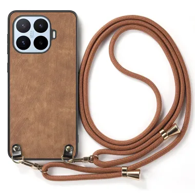 Coque Xiaomi 17T Pro Simili Cuir Rétro Cordon Bandoulière Ajustable