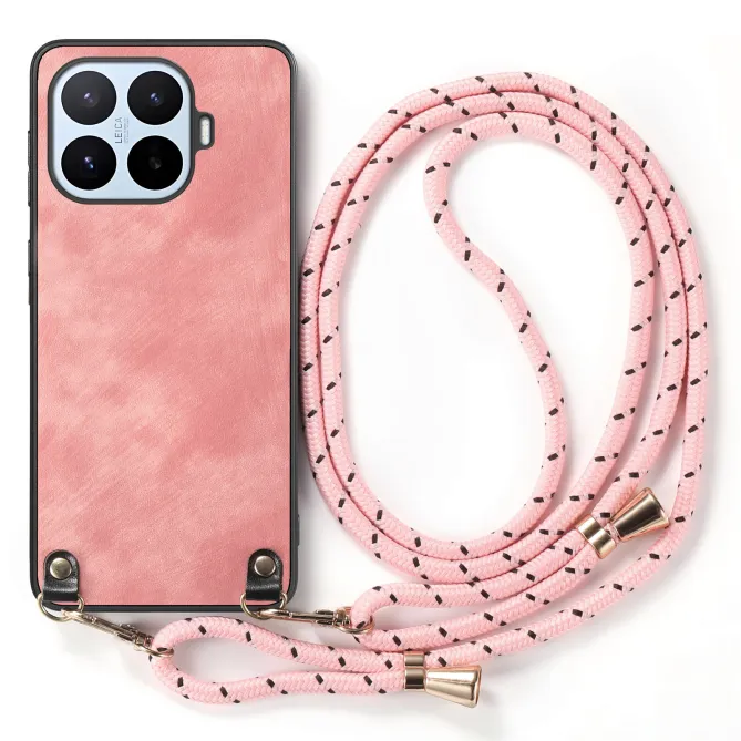 Coque Xiaomi 17T Pro Simili Cuir Rétro Cordon Bandoulière Ajustable