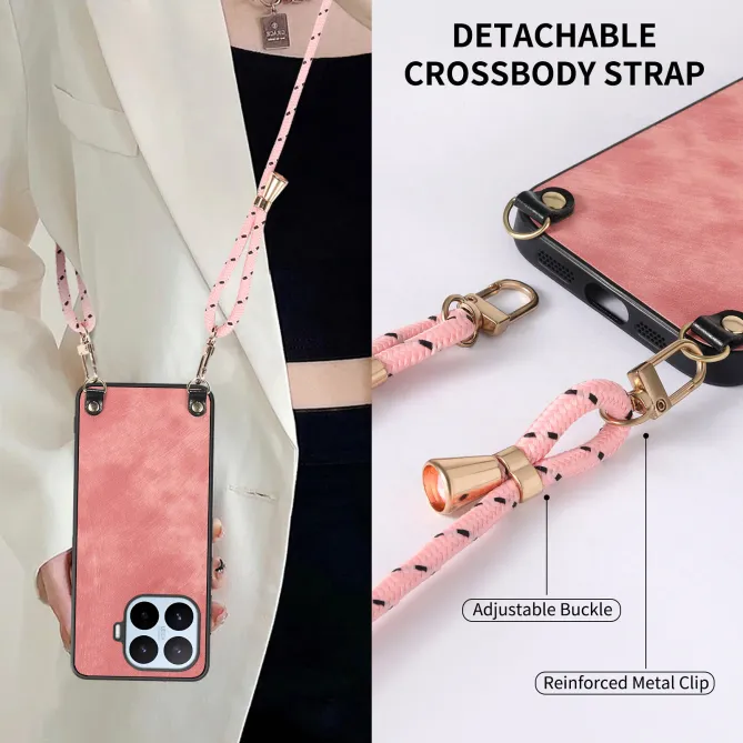 Coque Xiaomi 17T Pro Simili Cuir Rétro Cordon Bandoulière Ajustable