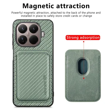 Coque Xiaomi 17T Pro Fibre de Carbone Porte-Carte Détachable