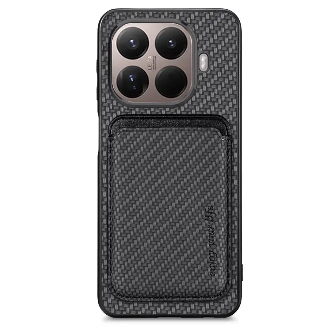 Coque Xiaomi 17T Pro Fibre de Carbone Porte-Carte Détachable