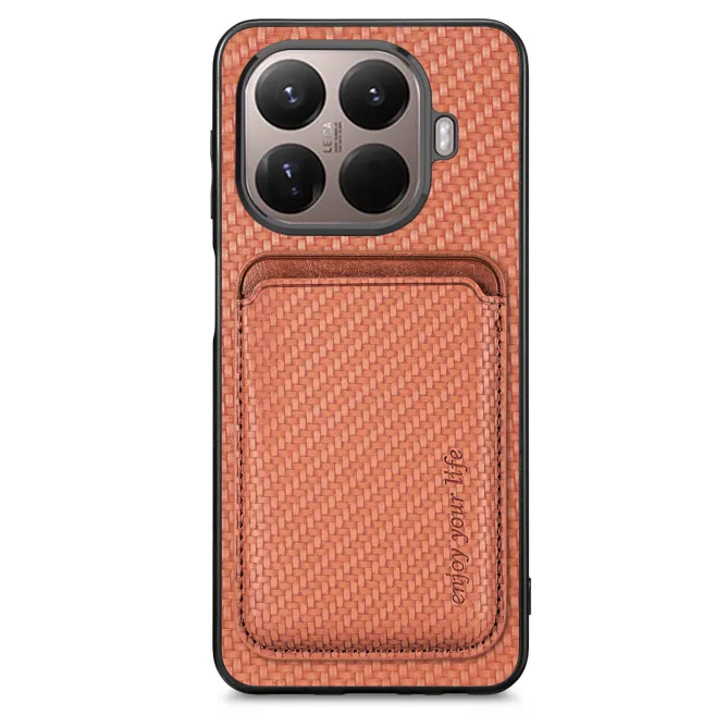 Coque Xiaomi 17T Pro Fibre de Carbone Porte-Carte Détachable