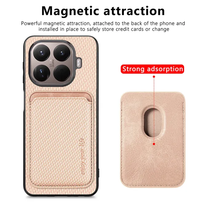 Coque Xiaomi 17T Pro Fibre de Carbone Porte-Carte Détachable