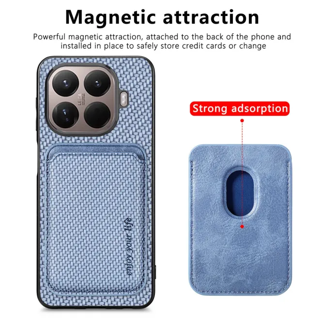 Coque Xiaomi 17T Pro Fibre de Carbone Porte-Carte Détachable
