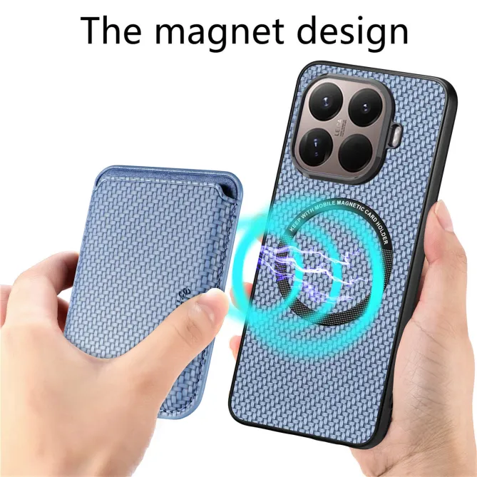 Coque Xiaomi 17T Pro Fibre de Carbone Porte-Carte Détachable