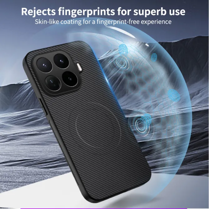Coque Xiaomi 17T Pro Fibre de Carbone Magnétique avec 2 Verres Trempés