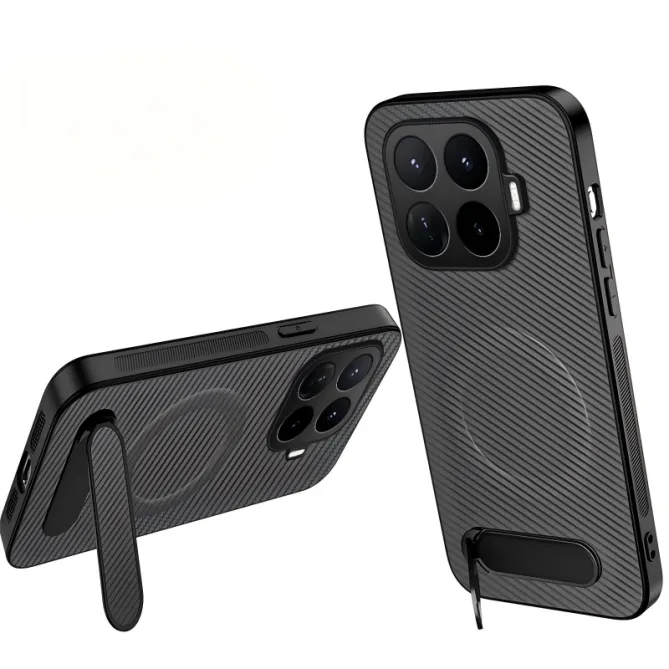 Coque Xiaomi 17T Pro Fibre de Carbone Magnétique avec Support