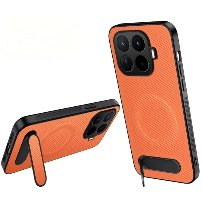 Coque Xiaomi 17T Pro Fibre de Carbone Magnétique avec Support
