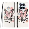 Housse Xiaomi 17T Pro Papillon Love Rabat Simili Cuir Dragonne