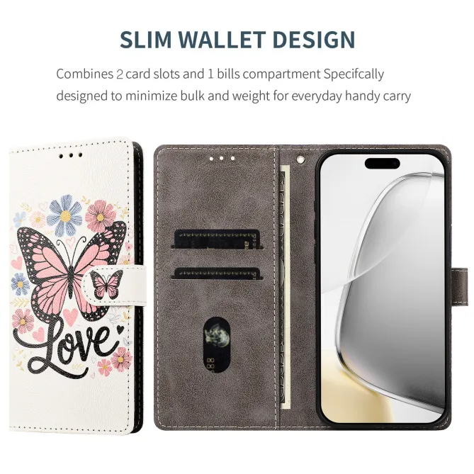 Housse Xiaomi 17T Pro Papillon Love Rabat Simili Cuir Dragonne