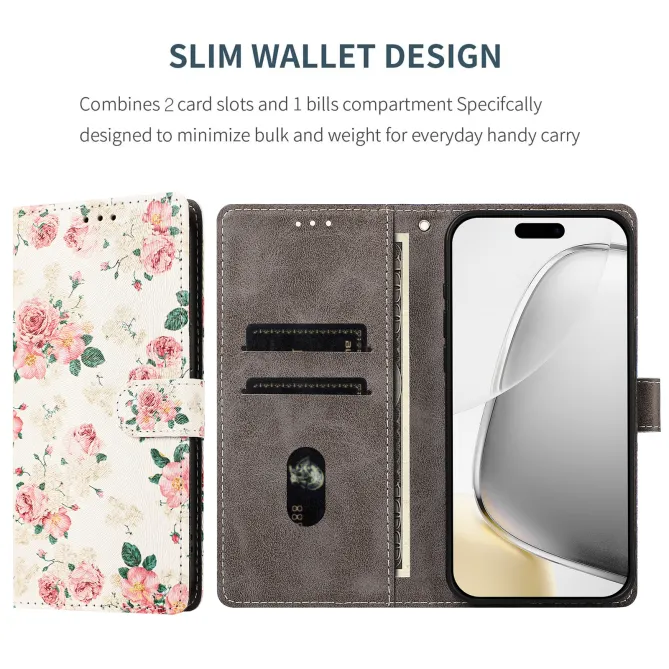 Housse Xiaomi 17T Pro Fleurie Roses Vintage avec Dragonne