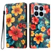 Housse Xiaomi 17T Pro Hibiscus Tropical Rabat Simili Cuir Dragonne