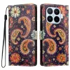 Housse Xiaomi 17T Pro Paisley Bohème Rabat Simili Cuir Dragonne