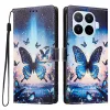 Housse Xiaomi 17T Pro Papillons Bleus Aurore Rabat Simili Cuir Dragonne