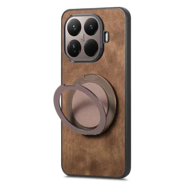 Coque Xiaomi 17T Simili Cuir Rétro Anneau Rotatif