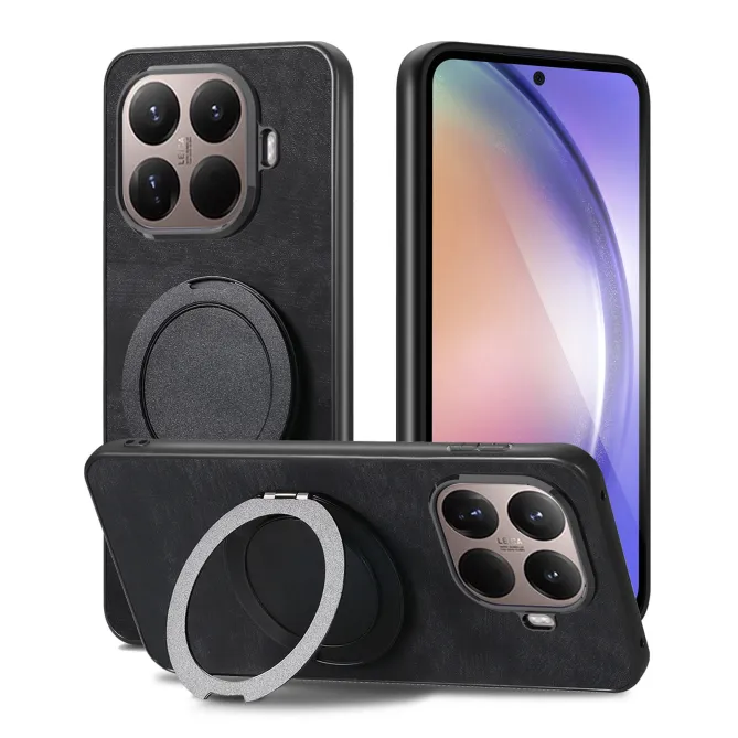 Coque Xiaomi 17T Simili Cuir Rétro Anneau Rotatif