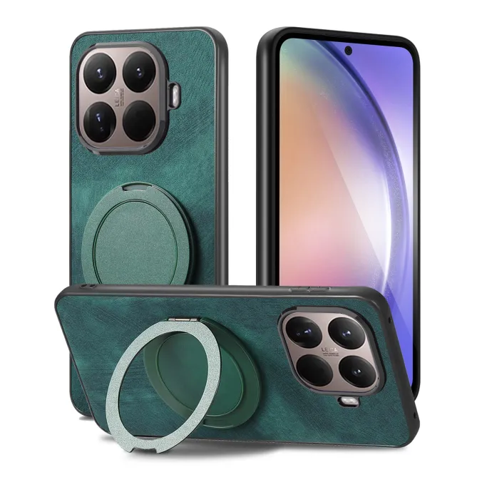 Coque Xiaomi 17T Simili Cuir Rétro Anneau Rotatif