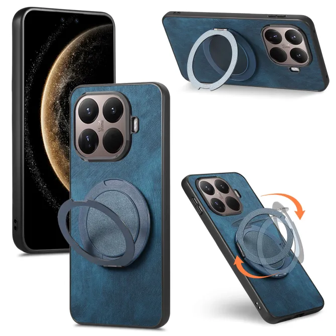 Coque Xiaomi 17T Simili Cuir Rétro Anneau Rotatif