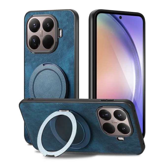 Coque Xiaomi 17T Simili Cuir Rétro Anneau Rotatif