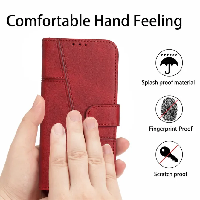 Housse Xiaomi 17T Simili Cuir Lignes en Relief