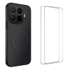 Coque Xiaomi 17T Fibre de Carbone Magnétique avec 2 Verres Trempés