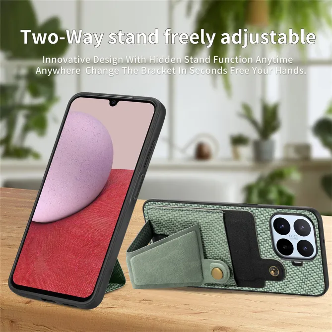 Coque Xiaomi 17T Fibre de Carbone Support en K Porte-Carte