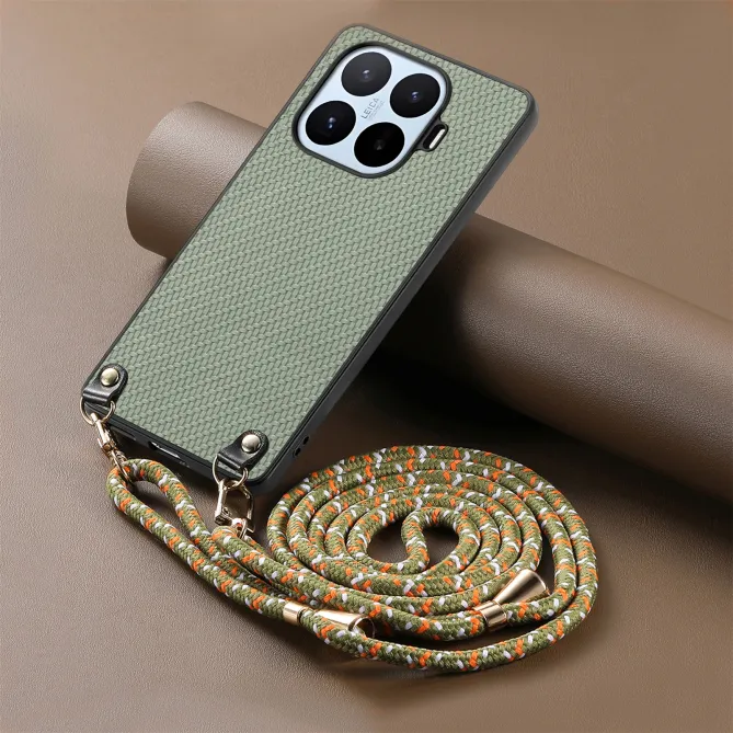 Coque Xiaomi 17T Texture Fibre de Carbone Cordon Ajustable