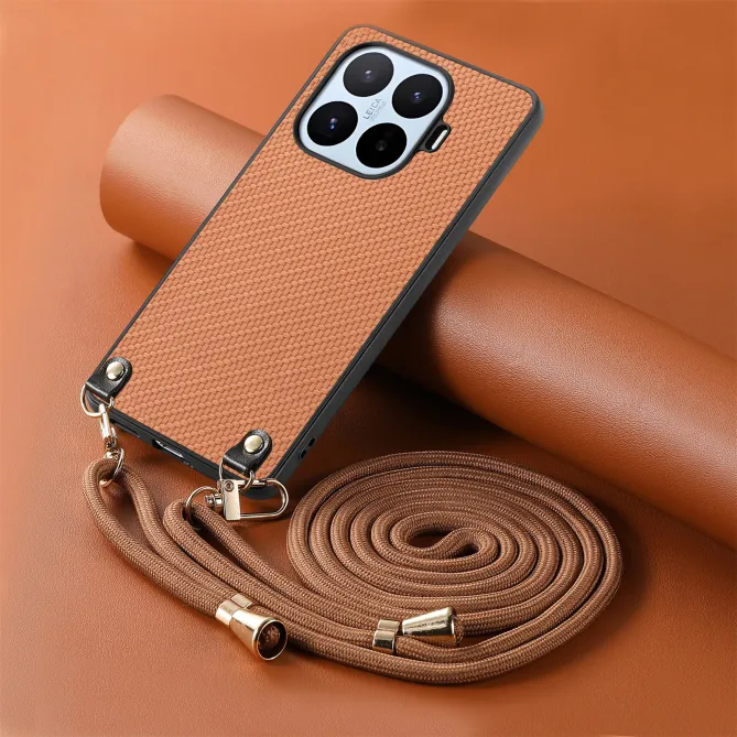Coque Xiaomi 17T Texture Fibre de Carbone Cordon Ajustable