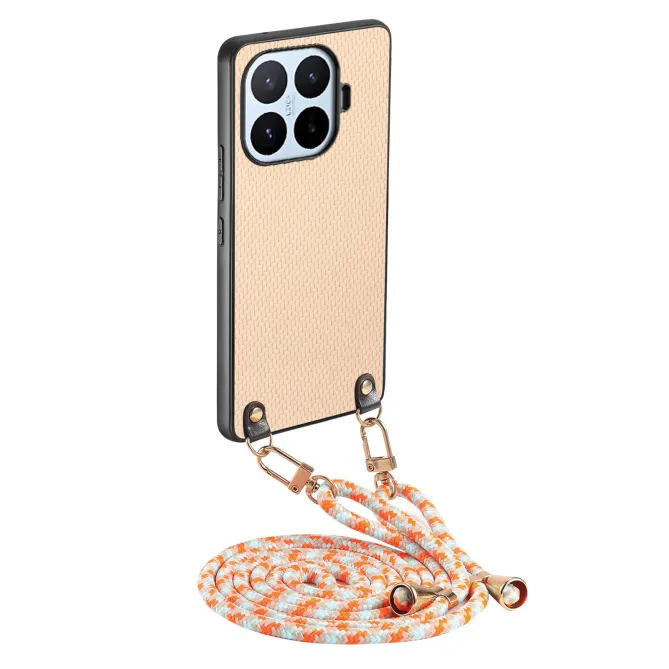 Coque Xiaomi 17T Texture Fibre de Carbone Cordon Ajustable