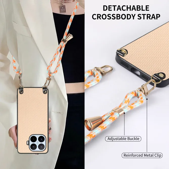 Coque Xiaomi 17T Texture Fibre de Carbone Cordon Ajustable