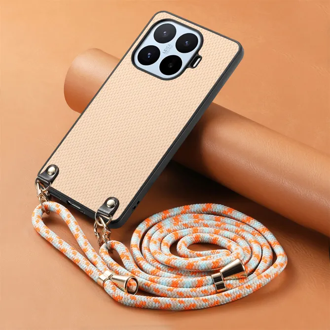 Coque Xiaomi 17T Texture Fibre de Carbone Cordon Ajustable