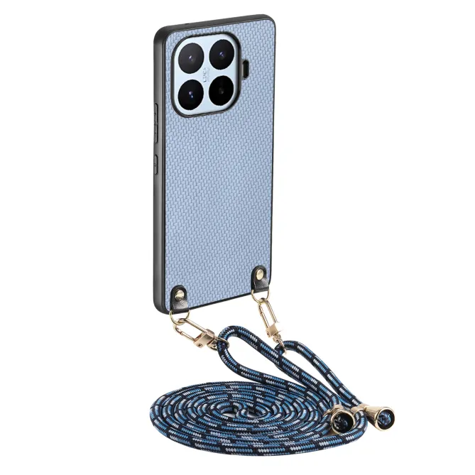 Coque Xiaomi 17T Texture Fibre de Carbone Cordon Ajustable