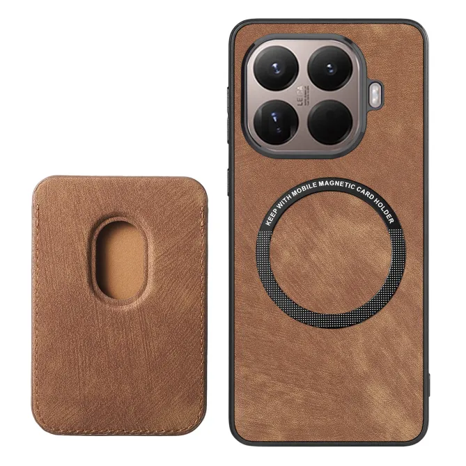 Coque Xiaomi 17T Simili Cuir Rétro Porte-Cartes Magnétique Détachable