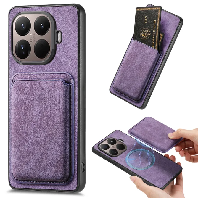 Coque Xiaomi 17T Simili Cuir Rétro Porte-Cartes Magnétique Détachable