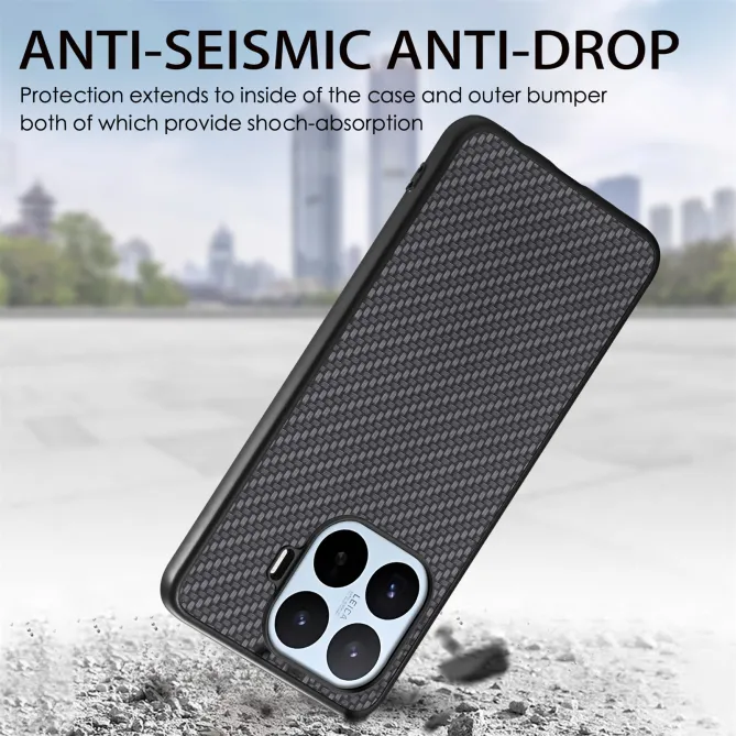 Coque Xiaomi 17T Texture Fibre de Carbone Simili Cuir Rigide