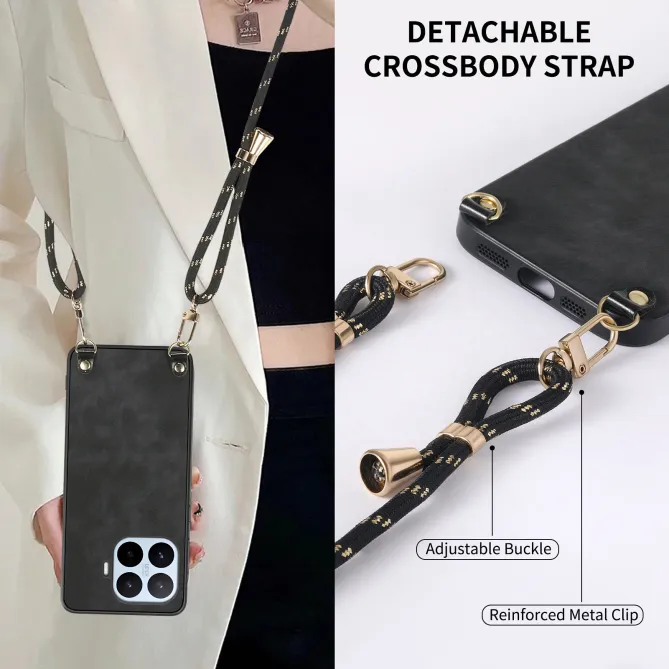 Coque Xiaomi 17T Simili Cuir Rétro Cordon Bandoulière Ajustable