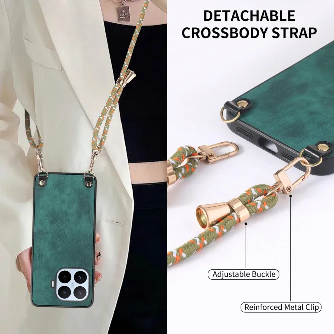 Coque Xiaomi 17T Simili Cuir Rétro Cordon Bandoulière Ajustable