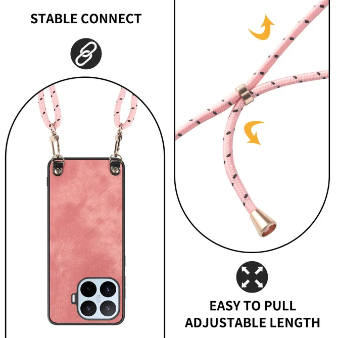 Coque Xiaomi 17T Simili Cuir Rétro Cordon Bandoulière Ajustable